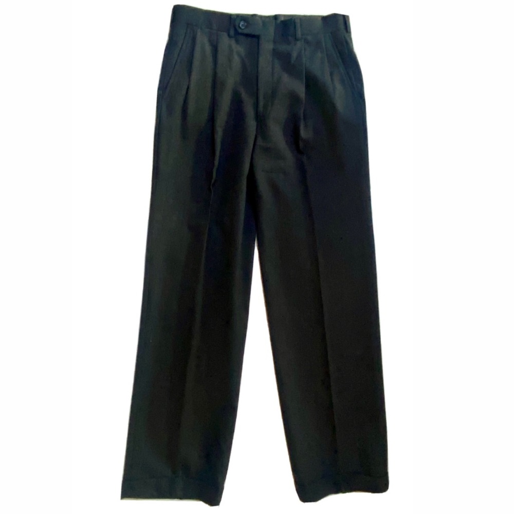 Christian Dior Wool Pants, Straight Leg, Dark Charcoal Gray, size 32